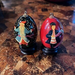 Hand-Painted Russian Egg Ornaments